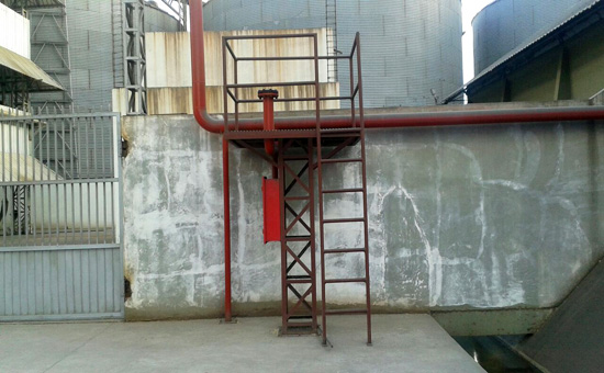 Plataforma con Cajetines y Salidas Para Hidrantes