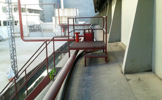 Plataforma con Cajetines y Salidas Para Hidrantes